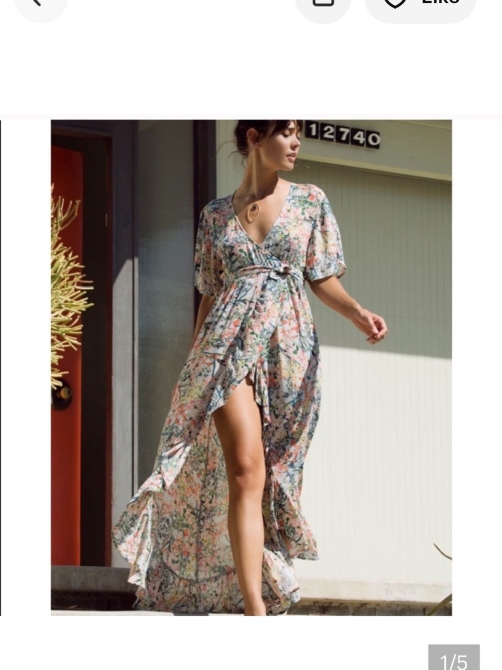 RAGA MONIQUE MAXI ruffle floral dress $178 rare spring party summer revolve